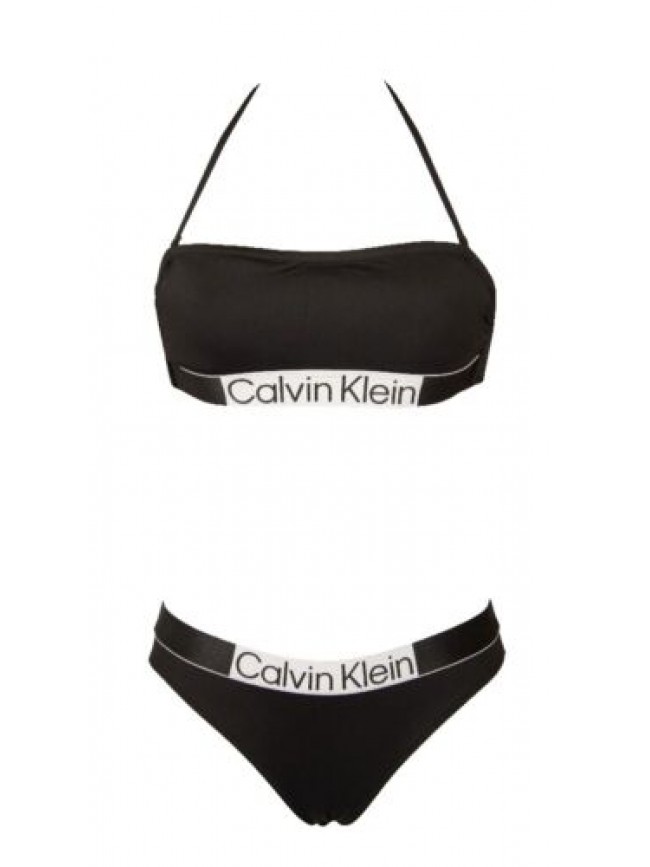 Bikini donna CALVIN KLEIN reggiseno a fascia imbottitura e lacci removibile slip