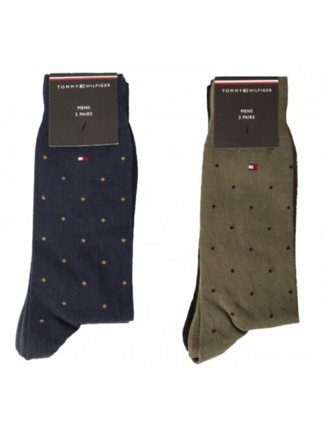 Calze uomo TH TOMMY HILFIGER 2 paia di calzini trunk bassi in cotone assortiti a