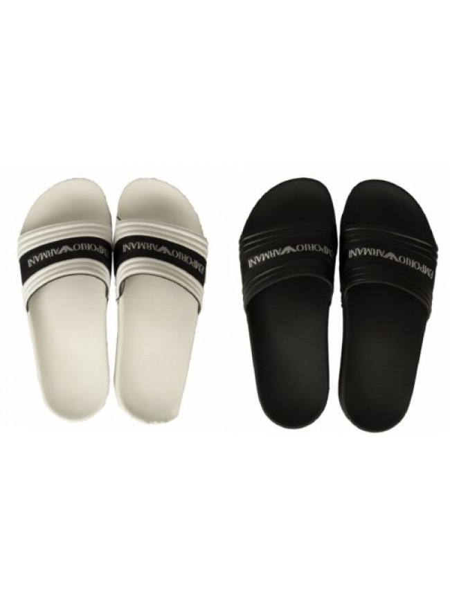 Ciabatte uomo EMPORIO ARMANI a fascia slide mare piscina beachwear articolo XVPS