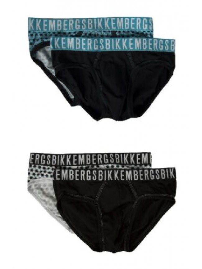 Confezione 2 slip mutanda uomo bipack BIKKEMBERGS articolo VBKT04996 2 PRINT BRI