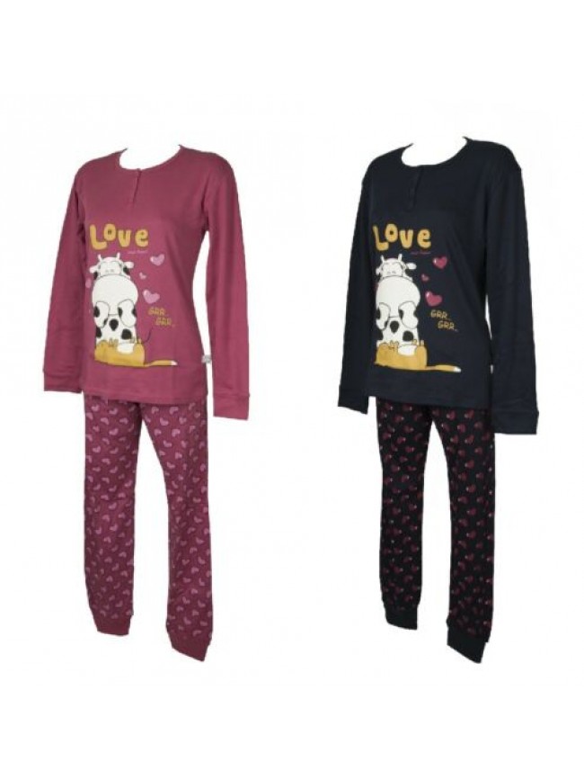 Pigiama bimba CRAZY FARM bambina ragazza teenager kids interlock invernale manic