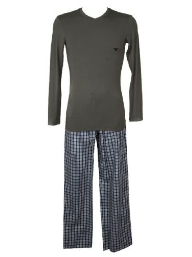 Pigiama uomo scollo V manica lunga modal pantalone lungo cotone EMPORIO ARMANI a