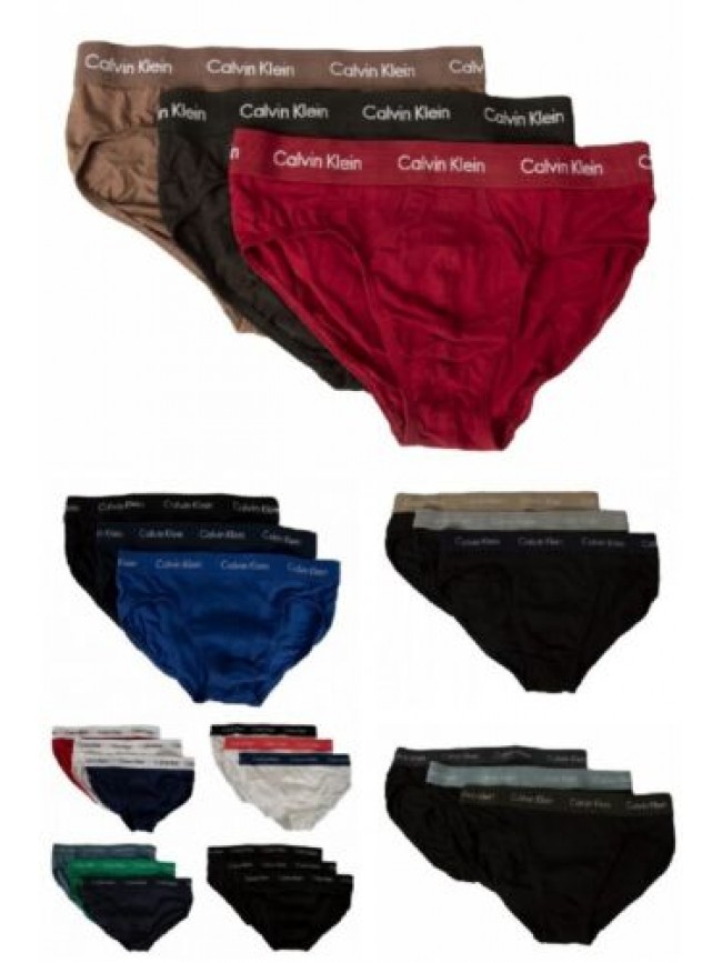 SG Confezione 3 slip uomo tripack mutande CK CALVIN KLEIN articolo U2661G 3P HIP