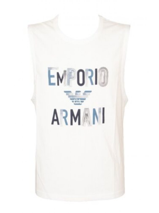 SG Smanicato uomo EMPORIO ARMANI  maglia girocollo puro cotone con stampa davant