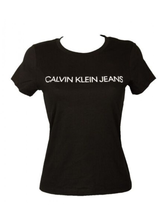 SG T-shirt donna CK CALVIN KLEIN JEANS manica corta puro cotone girocollo con lo