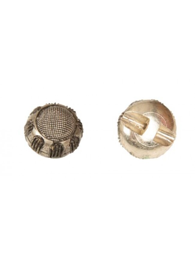Set 4 bottoni rotondi in metallo con gambo da cucire mm.17 x 17 x 13 mm articolo