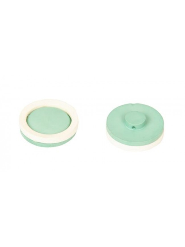 Set 4 bottoni rotondi in plastica con gambo da cucire mm.20 x 20 x 10 mm articol