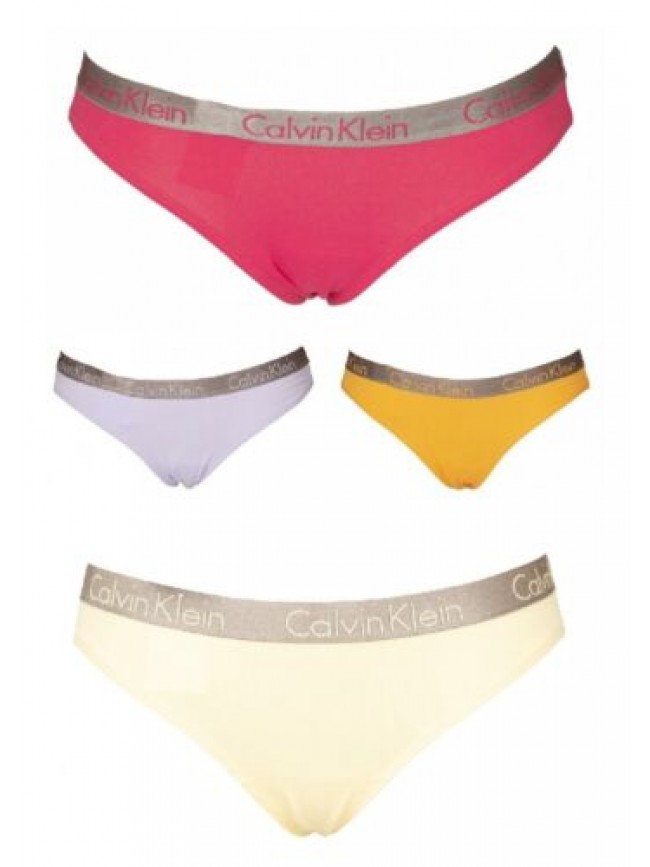 Slip donna CK CALVIN KLEIN mutanda cotone elasticizzato elastico a vista logato 