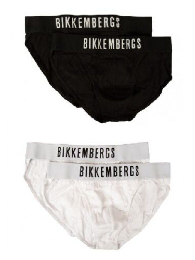 Slip uomo BIKKEMBERGS confezione 2 capi elastico a vista cotone elasticizzato un