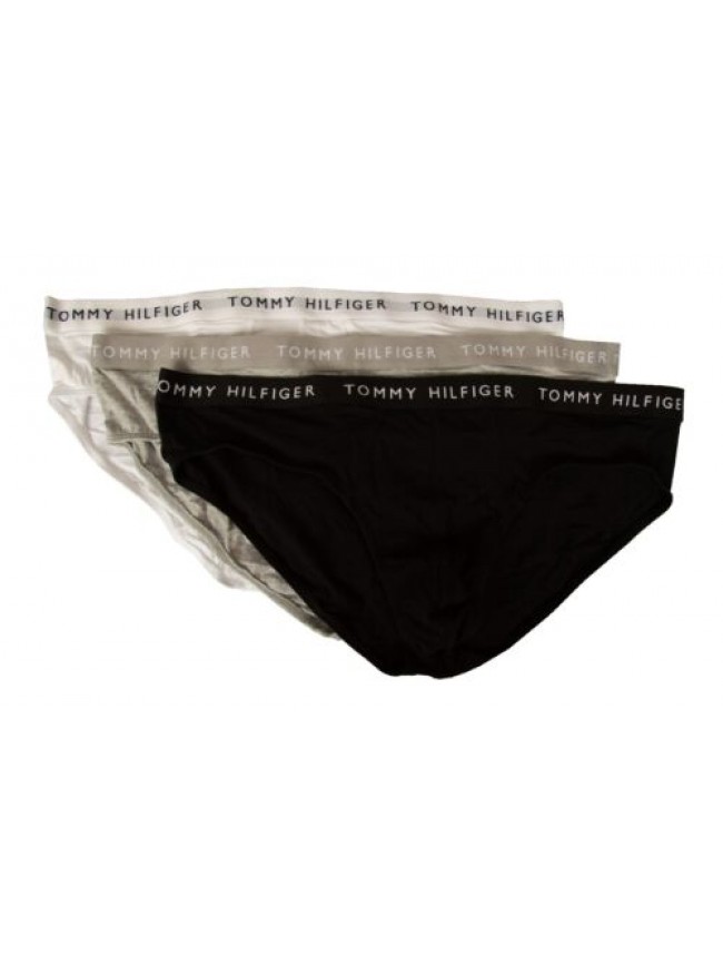 Slip uomo TOMMY HILFIGER confezione 3 slip mutande elastico a vista cotone elast